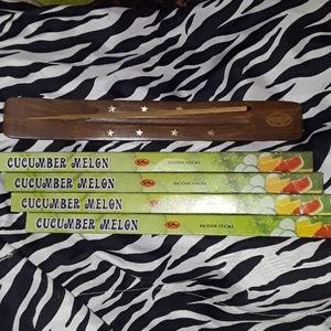 Cucumber Melon Incense and holder